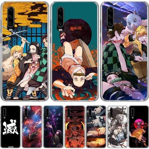 Anime Demon Slayer Kimetsu No Yaiba Phone Case for Huawei P40 P30 P20 Mate 30 20 10 Pro P10 Lite P Smart Z + 2019 Gift Coque Cov