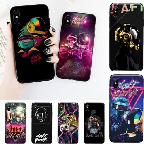 Rock music Daft Punk Helmet poster Phone Case for iPhone 11 12 mini pro XS MAX 8 7 6 6S Plus X 5S SE 2020 XR