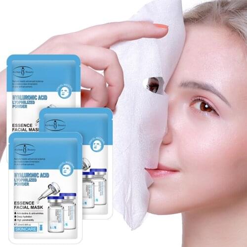 Hyaluronic Acid Essence Facial Mask Anti Decline Anti Wrinkles Moisturizing Skin Face Mask Shrink Pores Smooth Skin Wrapped Mask