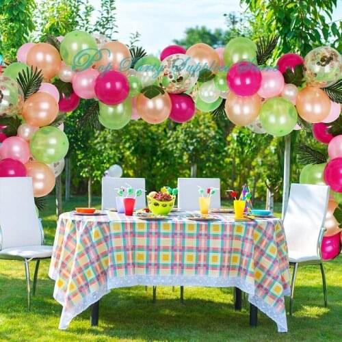 82pcs Flamingo Balloons Arch Kit Hawaii Gold Hot Pink Green Balloon Garland Wedding Anniversary Birthday Party Decorations Set
