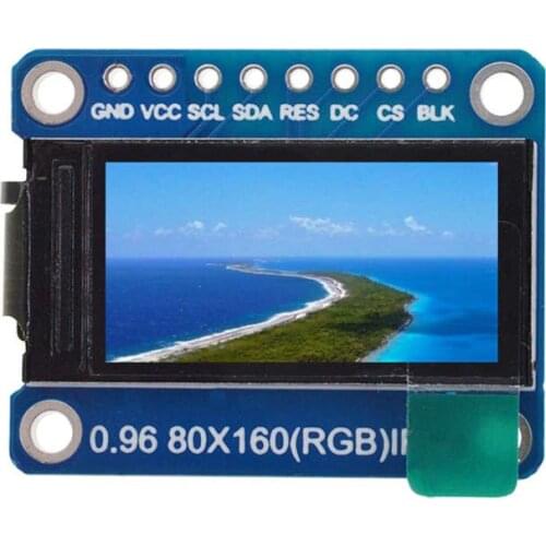 Ips 0.96 Inch 8 Pin Spi Hd 65K Full Color Tft Module St7735 Drive Ic 80 x 160 Lcd Display 3.3V Spi Interface For Arduino Diy