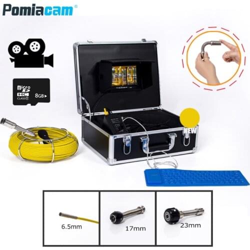 WP71 50M Cable Sewer Drain Pipe Inspection Camera System 7''LCD Video Snake Pipeline Endoscope Borescope Underwater camera