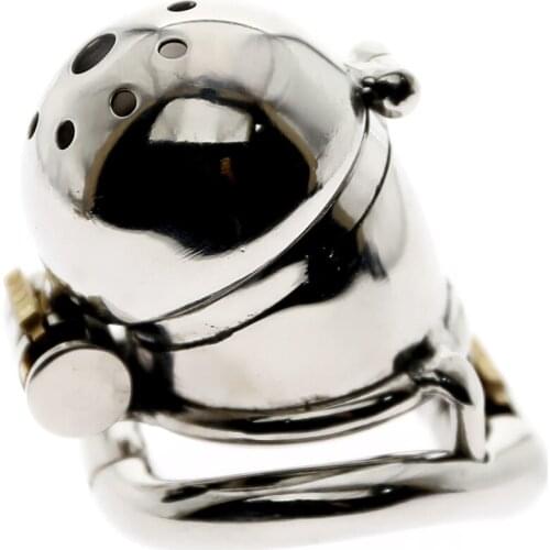 Stainless Steel Chastity Cage Cock Cage Ring Erotic Device cock Prison Penis Ring Sex Toys for Men Lock Cock Rings C106