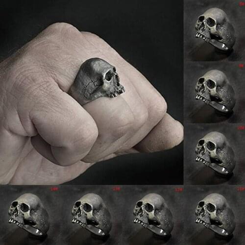 1PC Cool Fashion Mens Punk Retro Ring Horror Skeleton Mens jewelry Ring