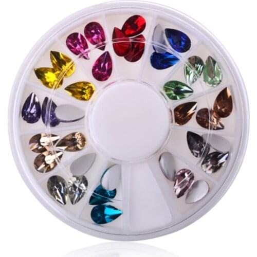 Colourful Shiny Clear Glitter Non Hotfix Crystal Color 3D Nail Art Decorations Flatback Rhinestones