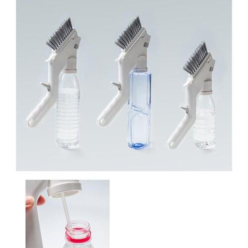 Kitchen Bathroom Cleaning Brush Kit Water Spray for Wall Floor Tile Glass Gap