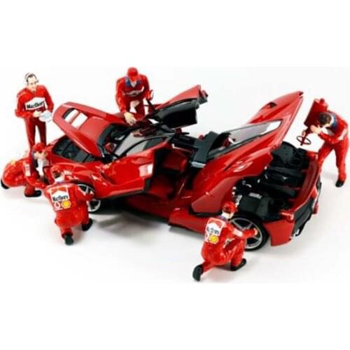 Resin Doll 1/18 Scale Repairman Suit Dolls Models Repair Factory Repair Worker Scene Matching Accessories Car Model Decoration