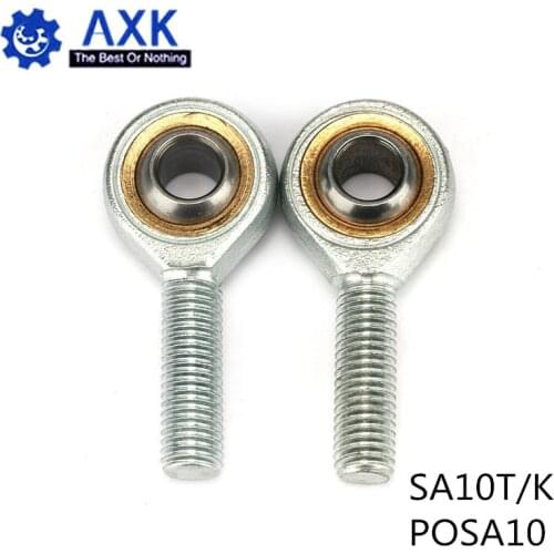 Free shipping SA10T/K POSA10 10mm right hand male outer thread metric rod end joint bearing POS10A