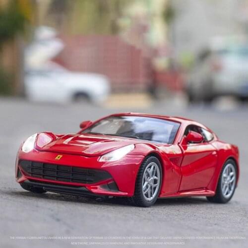 1/32 Die Cast Lafa Alloy Sports Car Model Metal Toy Car Sound Light Pull Back Doors Open Coupe Toys Vehicle For Gifts