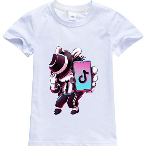 TIK TOK Fashion Clothes Baby Girls T-shirt Cartoon for Boys Girl Tops Summer T-shirts Children Cotton Red Tee