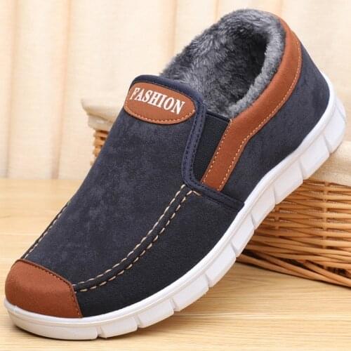 Fashion Men Boots 2021 Mens Warm Fur Ankle Boots Fashion Winter Shoes High Quality Men Warm Boots