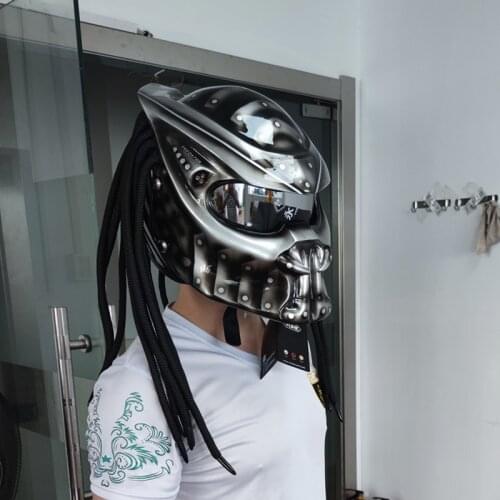 Motorcycle Predator Helmet Flexible Strip Lighting Full Face DOT High Quality Casco Moto Depredador Colorful Lens