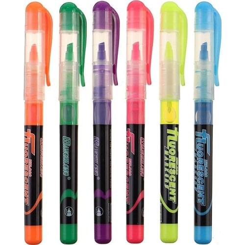 6Pcs/Set Liquid Chalk Pen Different Liquid Marker Pens Glass Window Reversible Neon Pen Writing Supplies For Colorful Paintings