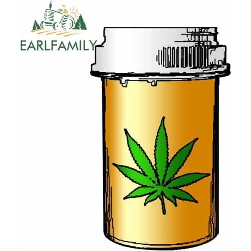 EARLFAMILY 13cm x 8.2cm for Medical Weed Car Stickers Vehicle Laptop Motorcycle Surfboard Occlusion Scratch Waterproof Decal
