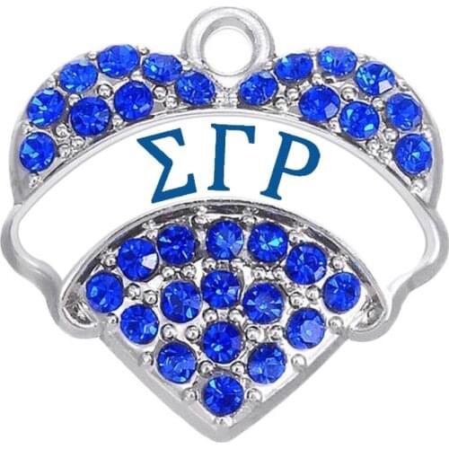 Newest Arrival Silver Tone Sigma Gamma Rho Greek Letter Sororities Fraternity Charm Honor Society Member Gift Pendant For Party
