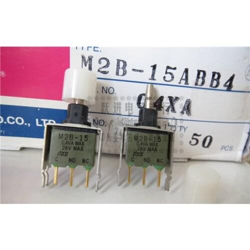 Original new 100% M2B-15 0.4VA 28V gold-plated 3pin with stand button push-on reset switch