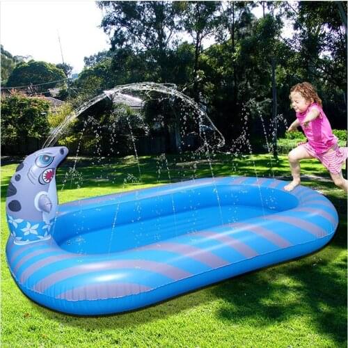 Outdoor Inflatable Fountain Pool Kids Toys Circle For Bathing Children Pool Swim Float Water Fun Fountain Pool Toys