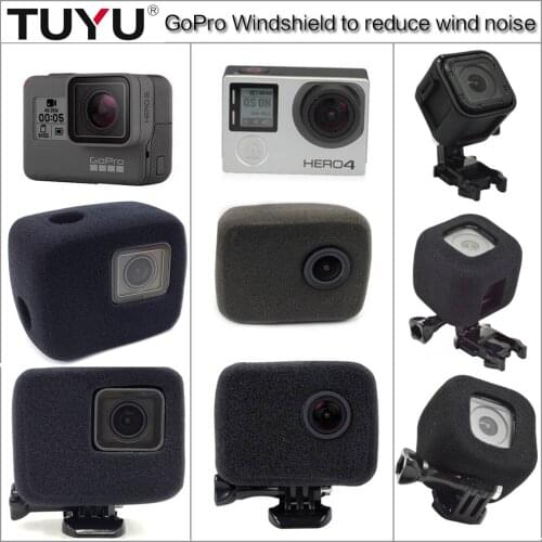 High Density Windscreen (Reduce noise) Windshield Housing Sponge Foam Cover for GoPro Hero7 6 5 4 Session EKEN H5S H5S plus H8R