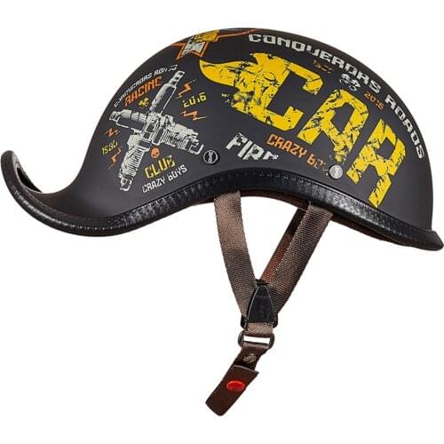 Retro Motorcycle Helmet Vintage Scooter Half Helmet Motorbike Moto Helmet Biker Riding Crash Helmets Moto Casco Capacete for Men