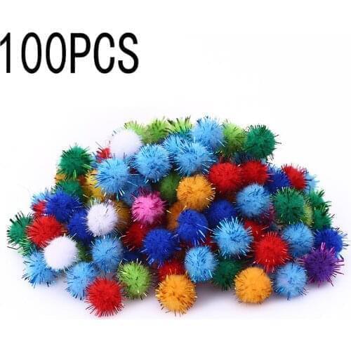 Mixed Color 100pcs 15mm Soft Pompom Balls For DIY Handmade Craft Pom Pom Fluffy Plush Balls Home Party Christmas Decoration
