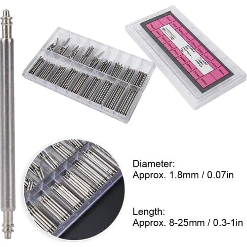 270pcs/set 8-25mm Watch Strap Link Pins Quality Metal Watch Band Spring Bars Watch Repair Tool for Watchmaker Watch Pins