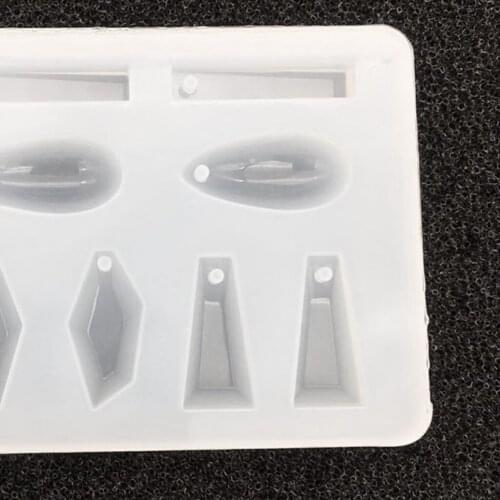 DIY jewelry silicone mould resin casting geometric pendant craft molds holes