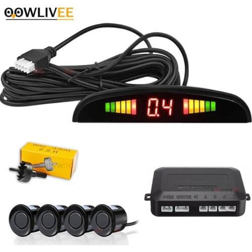 OOWLIVEE LED Monitor Colorful Screen Parking Sensors Black/White/Red/Blue Radars Vehicle Parking Assistance Parktronics For Cars