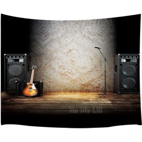 Vintage Guitar Dance Tapestry Home Decor