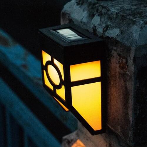 Waterproof Solar Wall Lamps ABS LED Solar Light Outdoor Garden Light Wall Lightings Yard Path Fence Lamp for Home Corridor