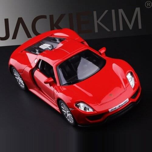 High Simulation Exquisite Diecasts&Toy Vehicles: RMZ city Car Styling 918 Spyder Sports Car 1:36 Alloy Diecast Model Toy Car