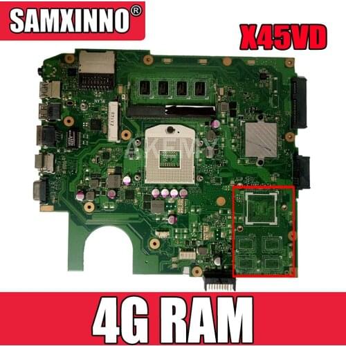 X45VD Laptop motherboard for ASUS X45C X45VD X45V X45 original mainboard 4G RAM 100% test work