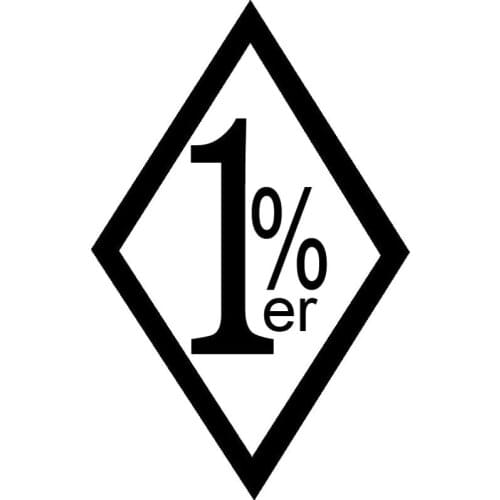 1%ER One Percent Outlaw Biker Funny Vinyl Decal Car Sticker Car-styling Accessories,15cm*9cm