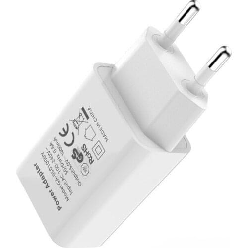 5V1A European Standard Mobile Phone Charger High Quality Smart USB USB Wall Charger for Phone Xs/XR/X 8/7/6 Plus Android Phones