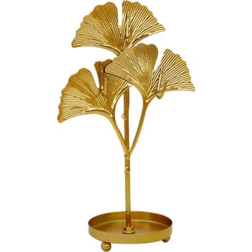 Leaf Shape Iron Jewelry Display Rack Stand Earrings Necklace Bracelet Organizer