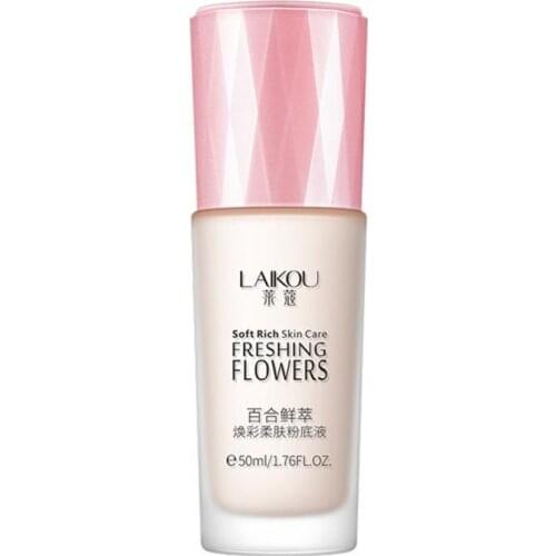 Liquid Foundation 50ml Face Base Cream Oil Control Face Makeup Longlasting Whitening Brighten Skin Tone Moisturiz Cosmetic TSLM2