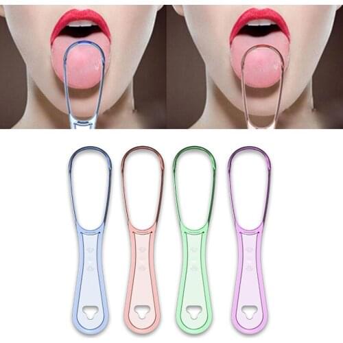 1PC Useful Tongue Scraper Stainless Steel Oral Tongue Cleaner Medical Mouth Cleaning Brush Reusable Fresh Breath Maker Supplies