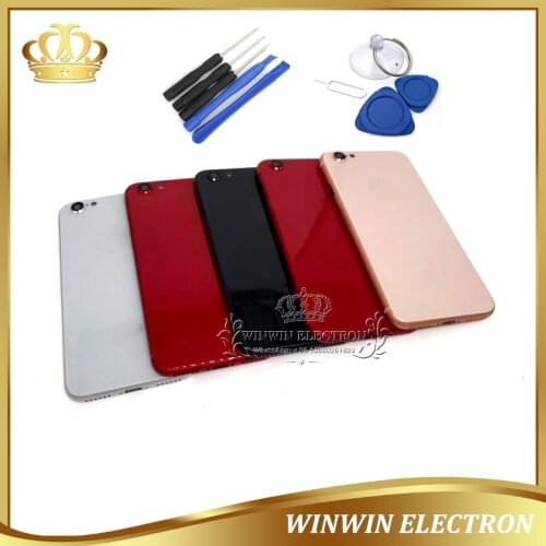 1 Piece Prefect Quality Guarantee Chassis Battery Door for iphone 6 to 8 Housing Middle Frame Back Cover without Headphone Jack