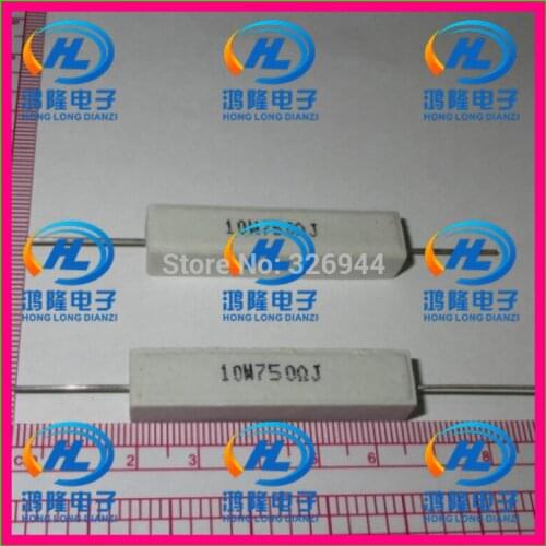 10pcs/lot) 10W 750 ohm +/-5% / 10W 750 ohm 5% / 10W 750RJ