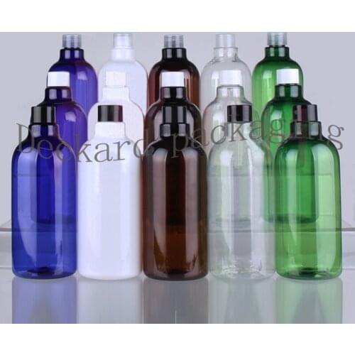 10pcs 500ml Plastic Empty blue white brown green shampoo bottle plastic shower bottles