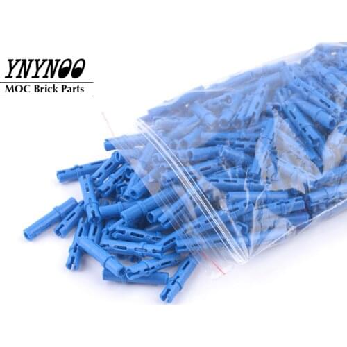 100Pcs/lot MOC Pins Long with Friction Ridges Lengthwise, 2 Center Slots Parts fit for High-Tech 6558 Building Blocks Bricks Toy