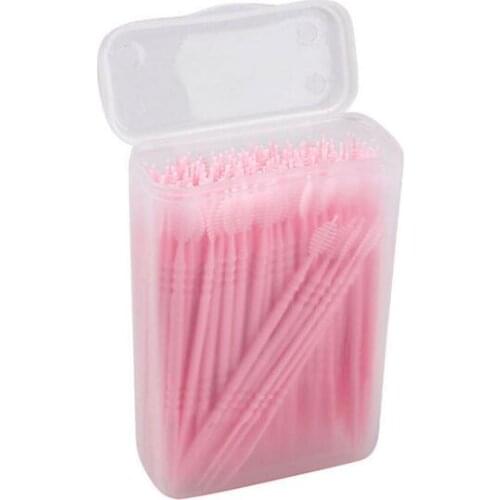 150pcs 2 Way Oral Dental Picks Tooth Pick Interdental Brush with Portable Case Portable Tooth Pick