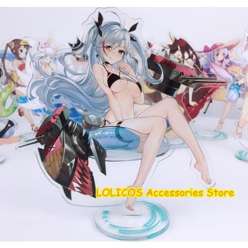 Akagi Kaga Laffey Prinz Eugen Azur Lane Swimwear Theme Acrylic Stand Figure Model Plate Anime Double-sided Desk Decor Cosplay