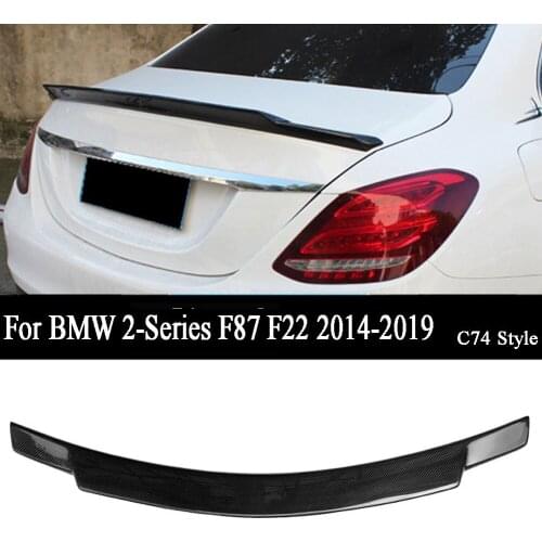 Car For BMW F87 M2 F22 Carbon Fiber Rear Wing Trunk Lid Spoiler Wing 2014 2015 2016 2017 2018 2019 C74 Style