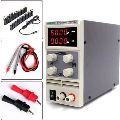 0-60V/0-5A DC Power Supply 110V-230V 0.1V/0.001A LED Digital Adjustable Switch Voltage Regulators KPS605DF