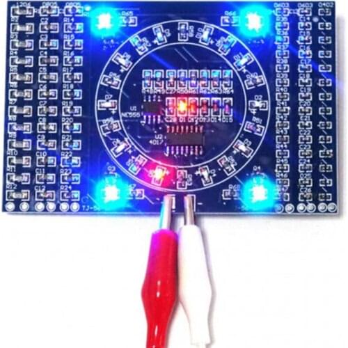 CD4017 Rotating LED SMD NE555 Soldering Practice Board DIY Kit Skill Training Diy Kit Electronic PCB Board Module Suit