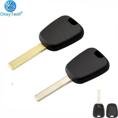 OkeyTech Uncut HU83 Groove VA2 Blank Blade Transponder Auto Car Key Cover Replacement Case for Peugeot for Citroen C2 No Chip