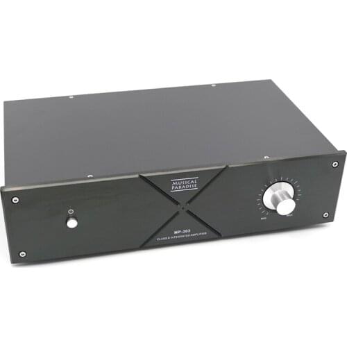 Music Hall MP-303 front and back stone digital power amplifier with USB decoder. Frequency response, 15-25Khz, THD