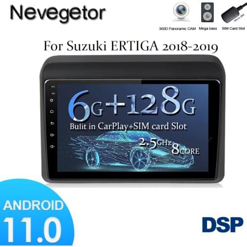 DVD Player for Suzuki Ertiga 2018 2019 Android 11.0 Multimedia Car Stereo Radio GPS Navigation Carplay DSP Touchscreen Headunit