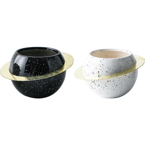 Hydroponic Flower Pot Planet Flower Pot Ceramic Flower Pot Artificial Flower Pot Desktop Decoration