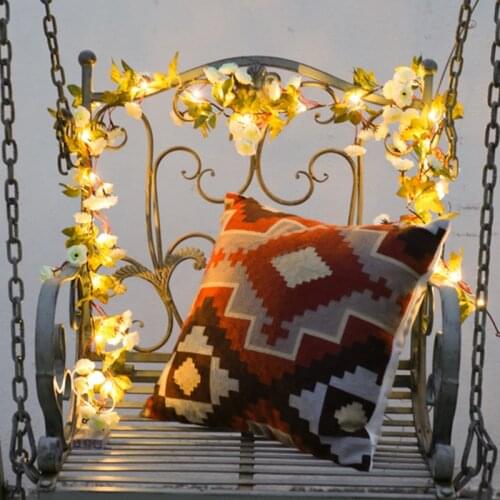 2M 20 LED String Lights Flower Fairy Lights Garland Christmas Decorations for Outdoor Room Navidad Decor Wedding Garden DIY Deco